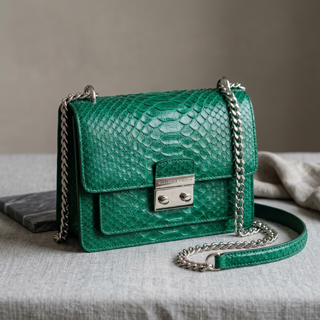 Emerald Green Python Crossbody